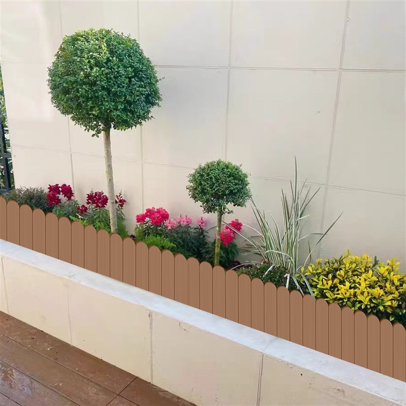 防腐塑木泥土插地栅栏户外菜园木塑围栏小型篱笆花园庭院花坛围挡