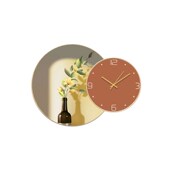 新款 饰画钟表挂钟客厅餐厅挂表家用静音钟表创意时钟 装