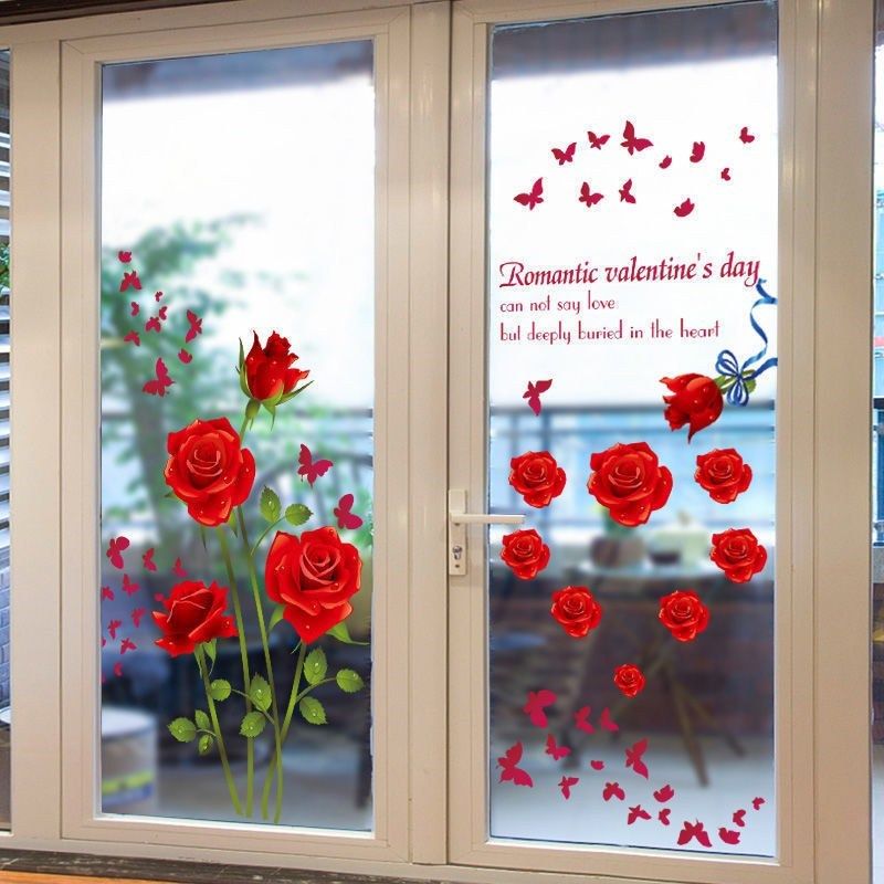 自粘窗花贴3d立体玻璃门贴纸墙贴阳台橱窗贴窗户装饰卧室墙面贴画,家居饰品,瓷砖贴,淘宝优惠券,粉丝福利购,淘宝优惠卷