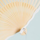 燃灯瑞鹤系列女式 古风折扇真丝工艺女扇中国风旗袍扇子随身流苏扇