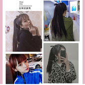 假发马尾女长直发 绑带扎马尾辫 日韩假发短马尾直发片逼真捆绑式