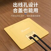 地插座隐形超薄五孔网络地插座 不锈钢防水地插嵌入式 炫蒙 隐藏式