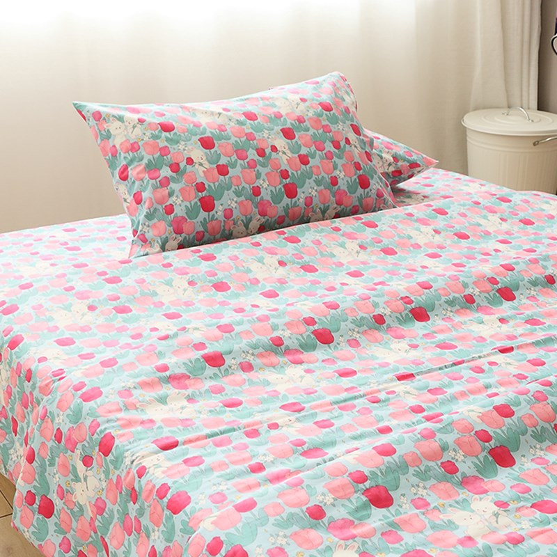 优乐兔纯棉全棉加大枕头套单人透气枕芯内胆罩48*74单只装一对装