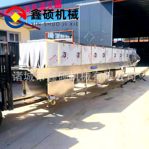 厂家净菜周转箱清洗机 食品厂周转筐清洗设备 隧道式喷淋箱机商用