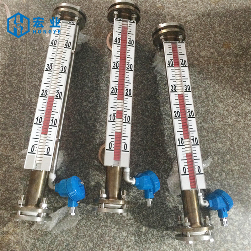 顶装/侧装磁翻板液位计不锈钢磁性浮子液位计防腐耐高温 带远传