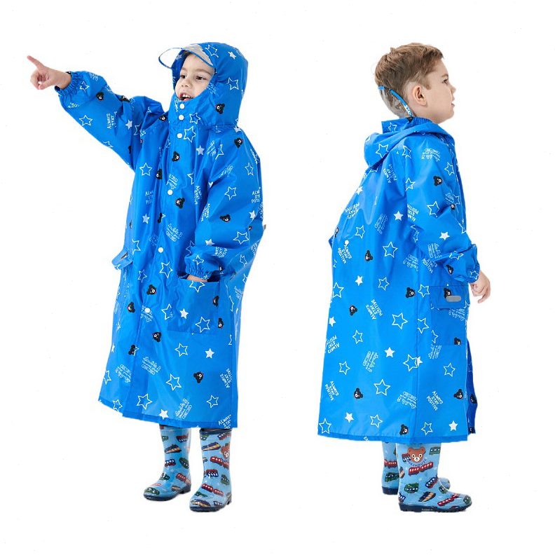 日速干轻薄四季儿童中小学生带书包位雨衣幼儿园雨披户外