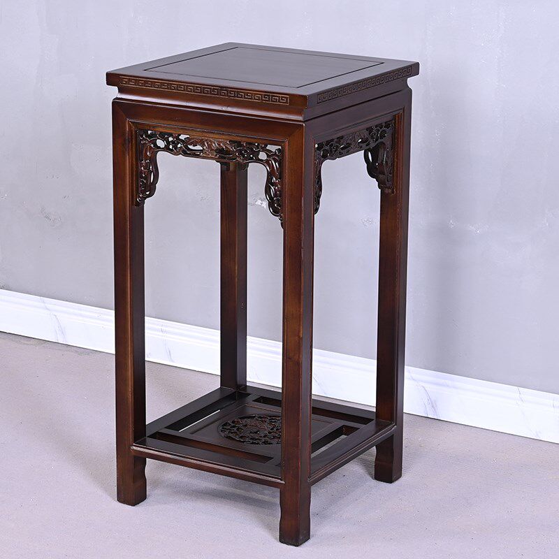 全实木花架中式雕刻四十面榆木落地多层工艺品底座木质盆景架,住宅家具,花架/花几,淘宝优惠券,粉丝福利购,淘宝优惠卷