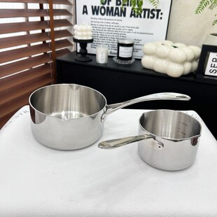 304不锈钢迷你小奶锅不粘锅浇油锅小锅宝宝辅食锅10/14cm
