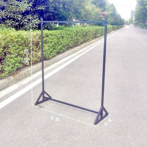 白色铁艺衣架服装店男女货架展示架落地式中岛架挂架衣服架子单杠