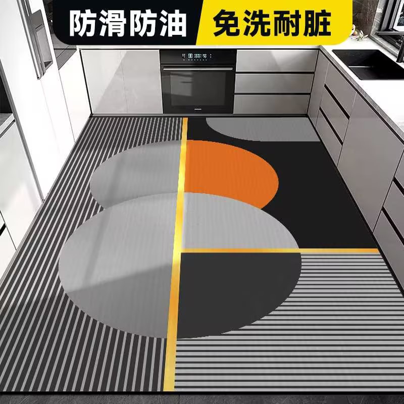 厨房地垫家用防滑防油脚垫可擦免洗耐脏做饭专用硅藻泥吸水满铺垫