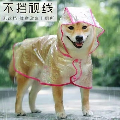 狗狗雨衣小中大型犬专用透明防水雨披柯基柴犬四脚全包衣服可牵引