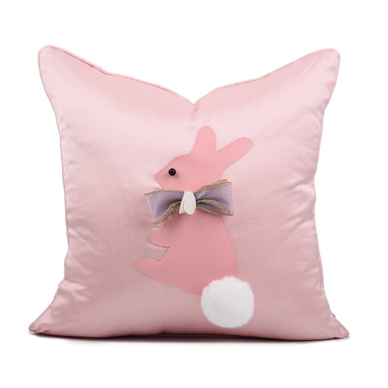 抱枕韩风少女孩儿童样板间房沙发客厅公主腰枕毛绒可爱粉色靠枕套