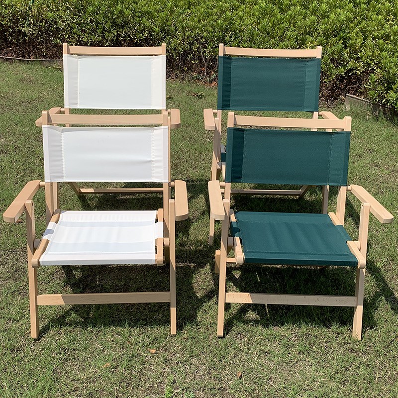 户外折叠椅子便捷野餐露营椅实木沙滩椅靠背椅家用懒人阳台休闲椅