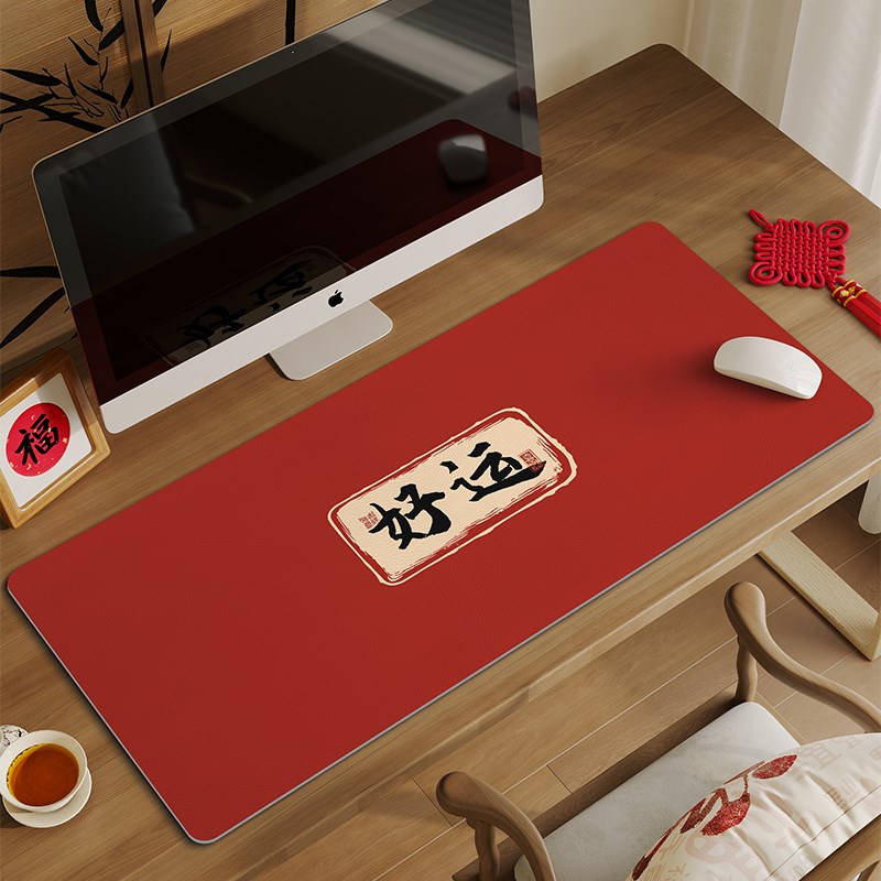 百福鼠标垫超大号防水电脑桌垫书桌垫办公室工位桌面键盘书房桌布