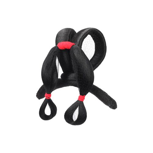 古装假发唐宫夜宴侍女红绳兔耳表演发髻唐朝蝴蝶结造型软底发包