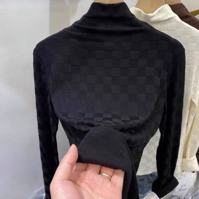 胖MM大码女装德绒半高领打底衫女秋冬季新款长袖内搭T恤加绒上衣,女装/女士精品,羊绒衫,淘宝优惠券,粉丝福利购,淘宝优惠卷