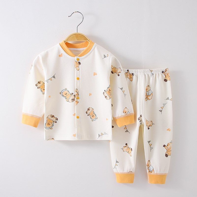 宝宝衣服春秋冬纯棉打底内衣套装婴幼儿开衫分体睡衣儿童秋衣秋裤