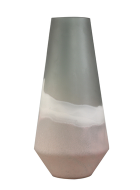 美式磨砂玻璃花瓶可水培家居客厅样板间电视柜插花轻奢装饰品摆件