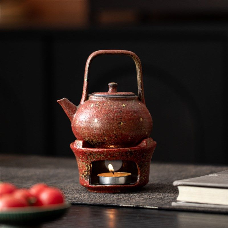 道仟 满山红洒金温茶炉家用办公室暖茶炉蜡烛加热底座复古温茶器,餐饮具,煮茶炉,淘宝优惠券,粉丝福利购,淘宝优惠卷