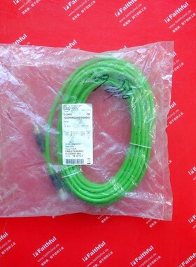 议价Ifm E12492 易福门以太网连接线 M12 4针 RJ45 D-coded