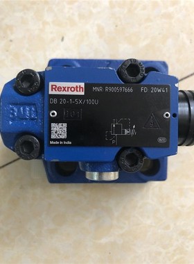 力士乐溢流阀DB20-1-5X/100U R900597666德国原装压力等级100bar