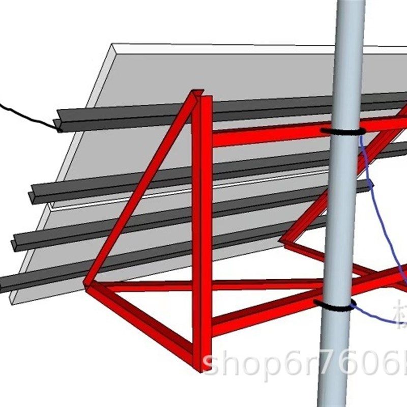 【年销量3000万】太阳能抱杆光伏支架4块200W全套含抱箍稳定可靠,标准件/零部件/工业耗材,光伏支架,淘宝优惠券,粉丝福利购,淘宝优惠卷