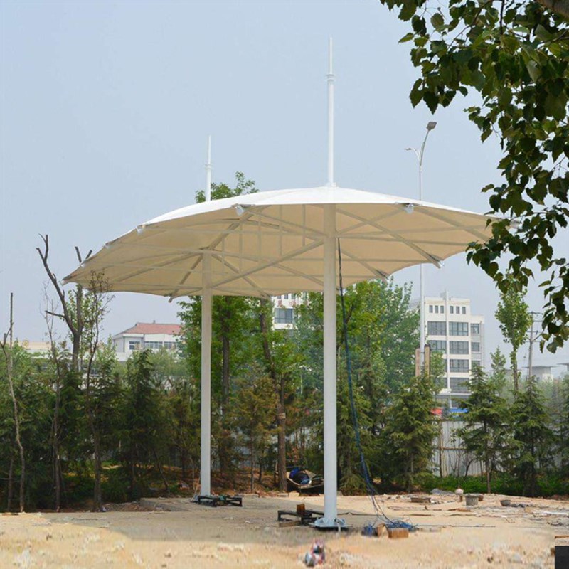 设计安装膜结构景观棚户外张拉蓬供应体育看台雨篷遮阳遮雨景观棚