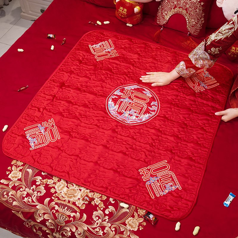 坐福福垫结婚礼喜被子女方陪嫁用品新娘压床喜垫百福坐垫婚房布置
