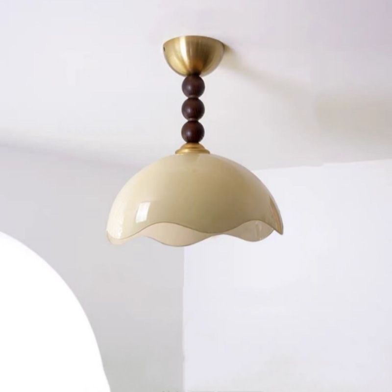 法式现代简约中古风吧台饭厅餐桌灯阳台高级感卧室灯蛋壳餐厅吊灯