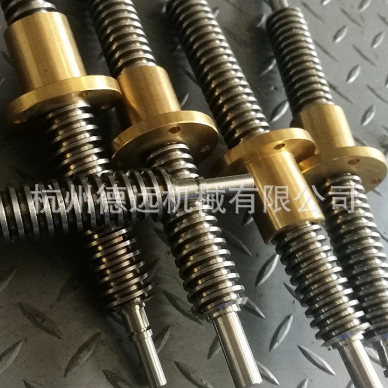 45#钢梯形丝杆正反牙T型丝杆梯形螺纹螺杆升降机丝杆螺母套装