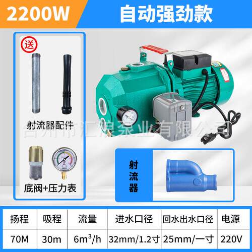 双管泵自吸家用增压水泵抽井水喷射泵抽水机高扬程高压高扬程专用 - 封面