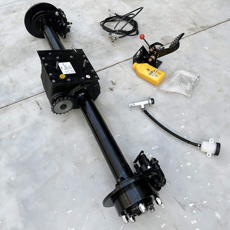 工程车桥悬浮车桥碟刹工程电动三轮车分体链条大碟刹后桥改装车桥