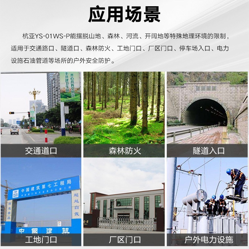 YS-01WS-P太阳能森林防火语音提示器微波红外感应道口声光报警器