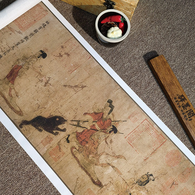 东晋 顾恺之 女史箴图名家真迹高微喷复刻人物画卷轴装裱装饰画