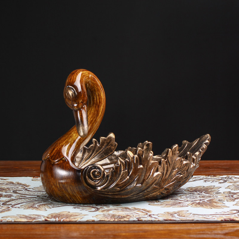 欧式复古水果盘客厅茶几装饰品创意家用干果盘样板房软装品