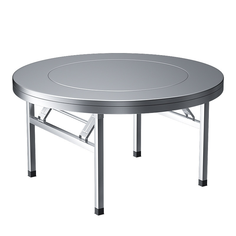 内置转盘圆桌桌家用 酒席饭店连体餐桌绣钢圆台,住宅家具,不锈钢/PVC餐桌,淘宝优惠券,粉丝福利购,淘宝优惠卷