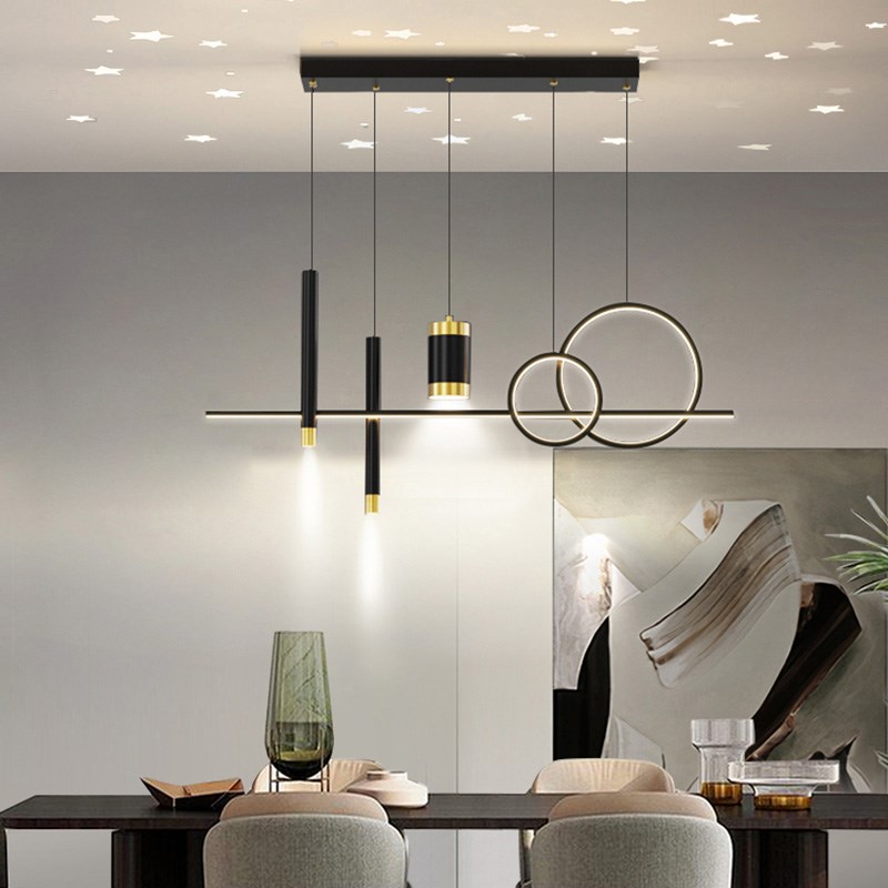 餐厅灯吊灯20新款现代简约创意一字小户型饭厅餐桌吧台上方灯