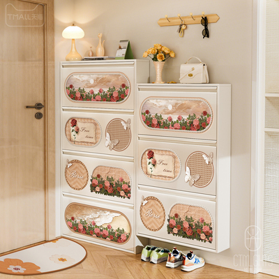 15cm超薄鞋柜小窄家用门口入户玄关收纳柜一体靠墙门外走廊免安装