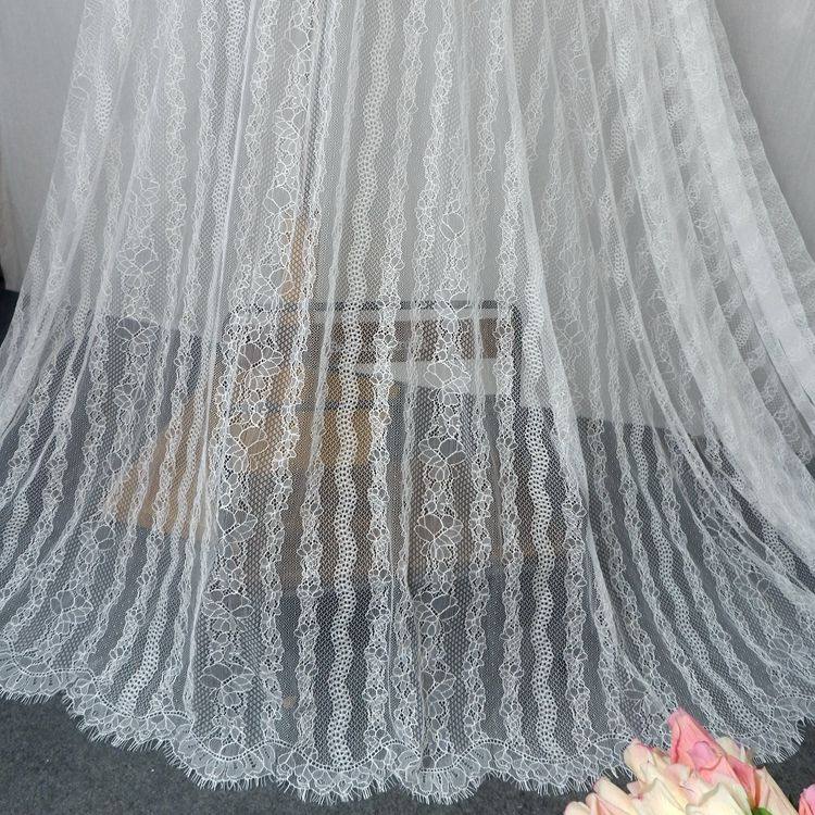 宽1.5米 出口优质网纱睫毛蕾丝花边面料 DIY婚纱礼服披肩头纱辅料
