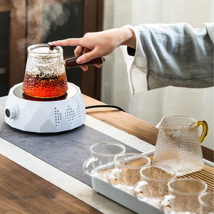 电陶炉煮茶水壶玻璃花茶壶泡茶神C器家用小型煮茶器煮茶炉茶壶套