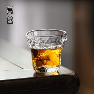 玻璃茶杯小杯功夫茶主人杯喝茶杯子高L级感闻香品茗杯精致待客