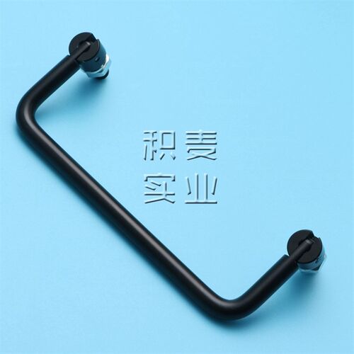 LS515U型实心小拉手黑色180旋转双向折叠101.5孔距工业拉手