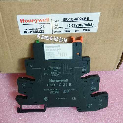 Honeywell全新霍尼韦尔SR-1C-DC24V底座PSR-1C-24-E薄片式继电器