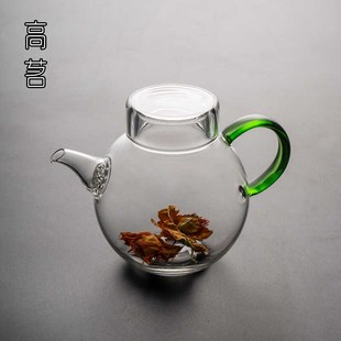 耐高温小茶壶一人用水壶泡绿茶红茶全玻璃O小容量泡茶茶具家用