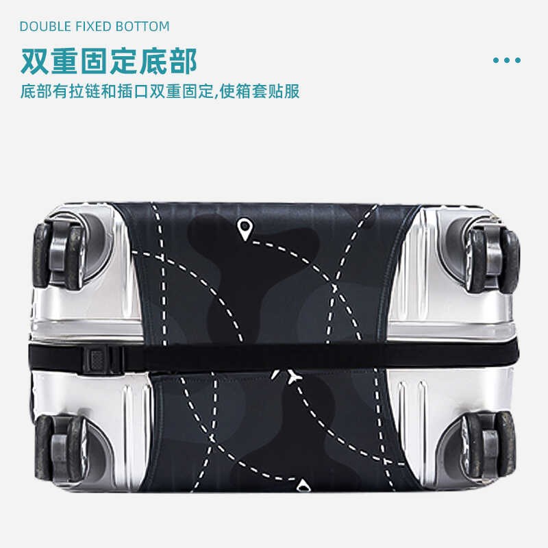 行李箱套b旅行箱保护套加厚耐磨印花弹力防尘罩子20寸24寸26寸28