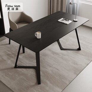 费洛森客厅全实木大书桌工作台家用现代简约学生学习桌办公写字台