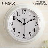 挂0墙家用客厅挂饰挂钟无噪音墙挂电子元 时针欧式 挂饰挂墙时钟L