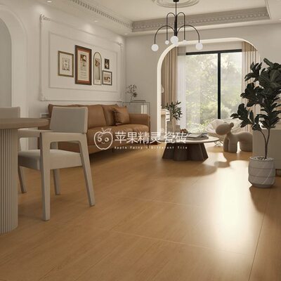 800x800奶油风木纹瓷砖客厅餐厅卧室地砖600x600柔光精雕全瓷防滑