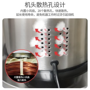 力果绞肉机商用大功率大容量打浆机绞肉馅蒜蓉芋泥家用肉丸肉泥机