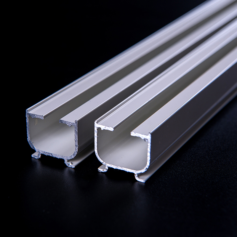 纳米消音静音厚铝合金滑轮直轨道 窗帘盒 顶装侧装 挂钩窗帘轨道